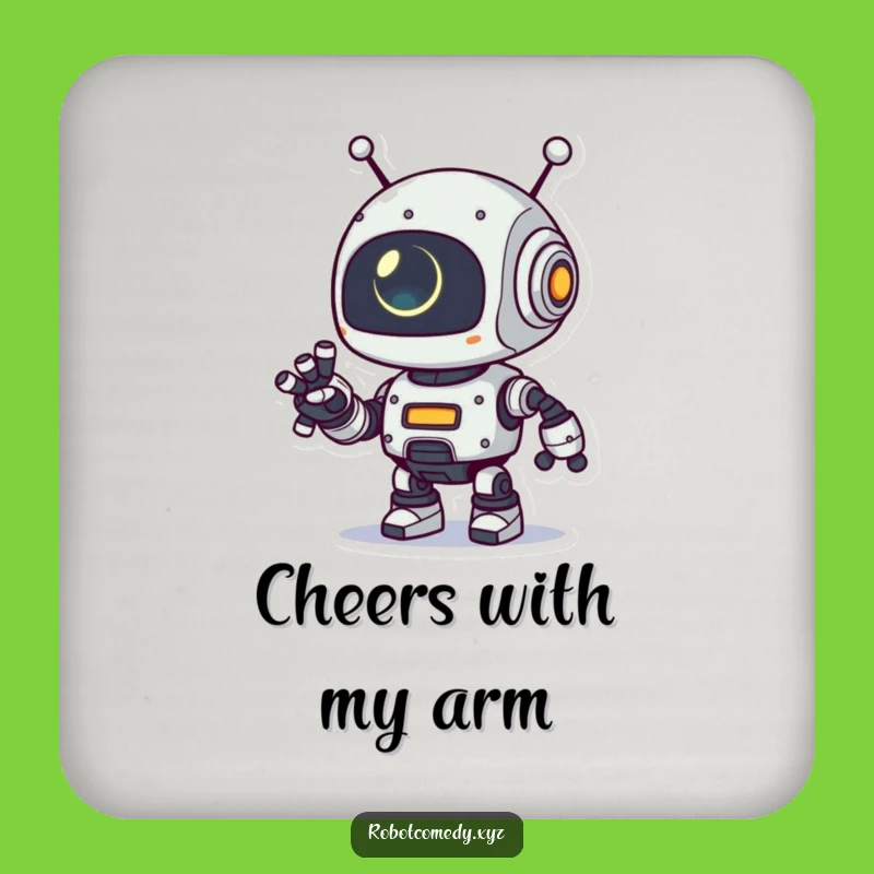 Funny Robot Arm Drink Coasters - Protect Surfaces with Glowing Eye Fun