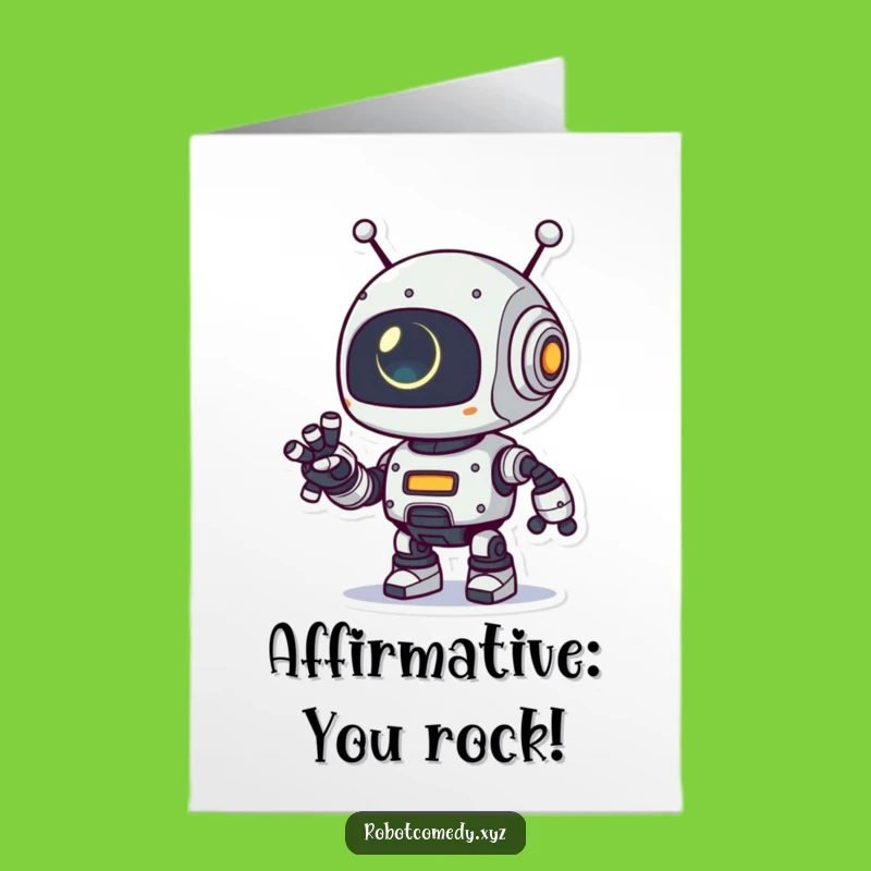 Free Printable Congrats Card: Robot's Arm Extend, Hilarious Downloadable Gift