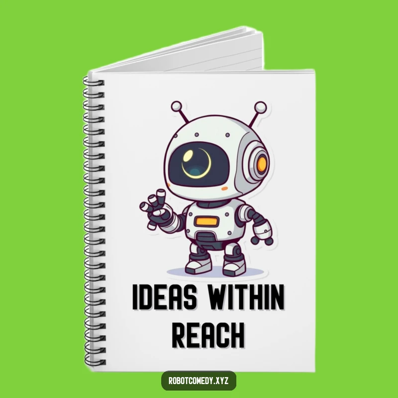 Funny Robot Arm Notebook - Jot Down Ideas with Glowing Eye Fun
