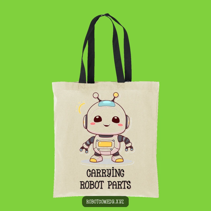Funny Robot Creature Tote Bag - Stylish Antenna Spin Carry-All Gift
